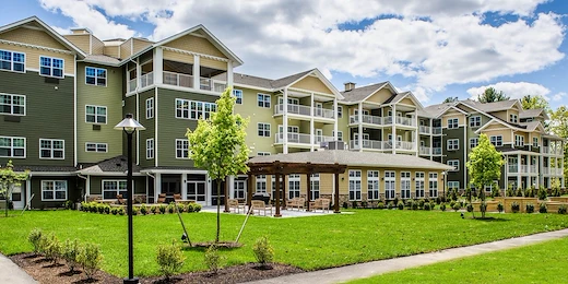 Ashton Gardens Gracious Retirement Living Hawthorn Senior Living Community in Portland, Maine front exterior