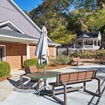 Assisted living, memory care, and respite care at Bethel Gardens in Powder Springs, GA, outdoor sitting area
