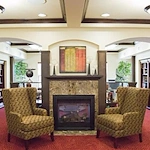 The Oaks Gracious Retirement Living Hawthorn Senior Independent Living in Georgetown, Texas fireplace