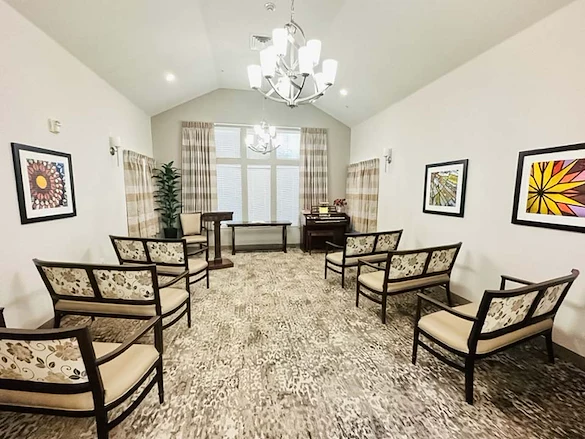 Camden Springs Gracious Retirement Living Hawthorn Senior Independent Living in Elk Grove, California church gathering area