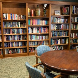 Allisonville Meadows Assisted Living offering assisted living, memory care, and respite care in Fishers, IN, library