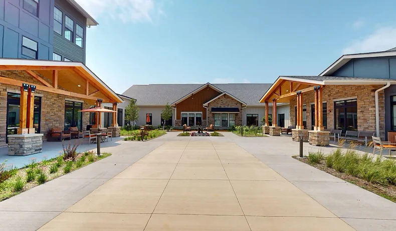 CopperWood at Prairie Trail senior living community offering assisted living and memory care in Ankeny, IA, exterior