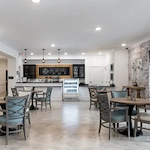 The Blake at Charlottesville dining room and bar area