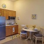 Avamere at Englewood Heights senior living community offering assisted living, memory care, and respite care in Yakima, WA, apartment kitchenette