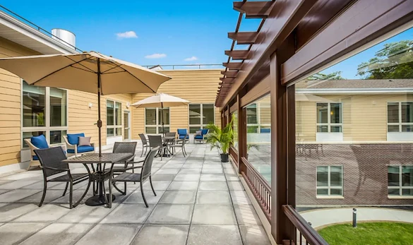 Rear Patio of Cascade Creek Memory Care