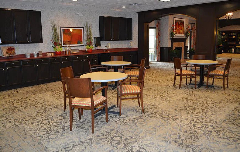Aster Place senior living community offering independent living, assisted living, memory care, and respite care in Lafayette, IN, dining room