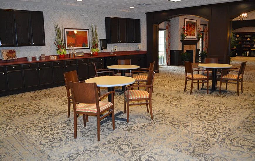 Aster Place senior living community offering independent living, assisted living, memory care, and respite care in Lafayette, IN, dining room