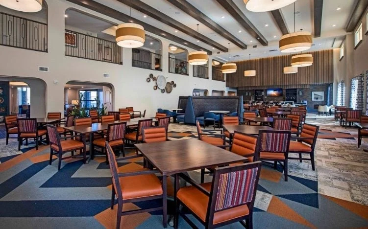 Dining/lounge area at Verena at Gilbert Senior Living 