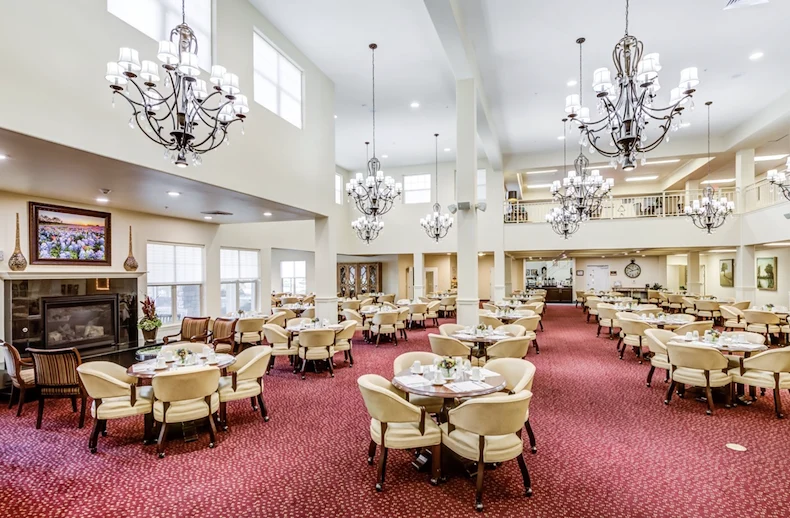 Alexis Estates Gracious Retirement Living by Hawthorn Senior Living, independent living in Allen, TX, grand dining room