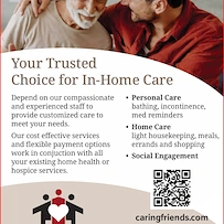 Caring Friends In-Home Care offerings and support