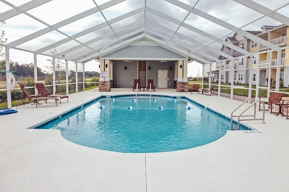 The Carriage House Gracious Retirement Living Hawthorn Senior Independent Living in Oxford, Florida pool