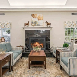 Shads Landing Gracious Retirement Living Hawthorn Senior Independent Living in Charlotte, North Carolina fireplace