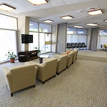 Plymouth Place independent living community media room