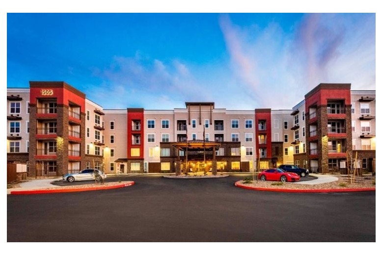 Front entrance of Verena at Gilbert Senior Living 