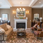 Ashton Commons Wexford, PA, sitting area by fireplace