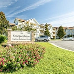 Steeplechase Gracious Retirement Living Hawthorn Senior Independent Living in Oxford, Florida front exterior welcome sign