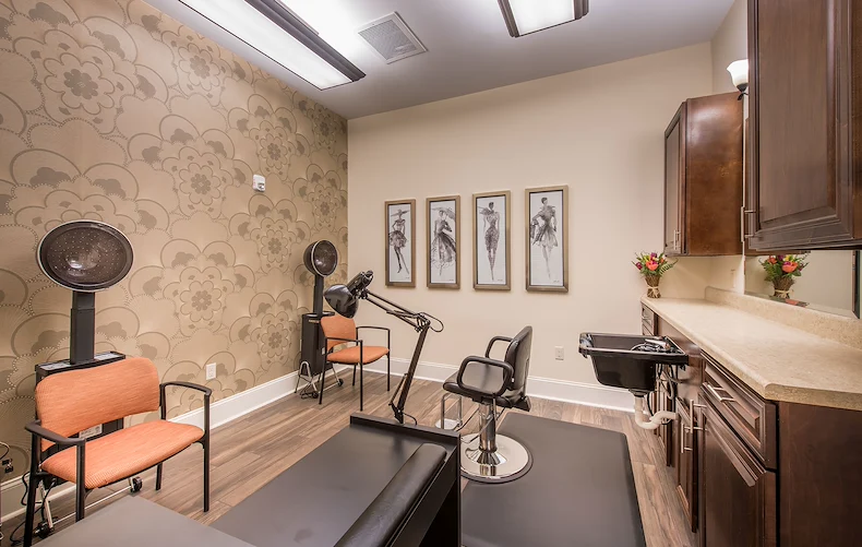 Barclay House of Aiken, senior living community offering assisted living and memory care in Aiken, SC, beauty salon