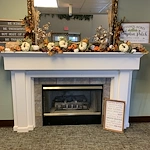 Avamere at South Hill senior living community offering assisted living and respite care in Spokane, WA, fireplace