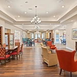 The Monarch at Round Rock Assisted Senior Living in TX gathering room