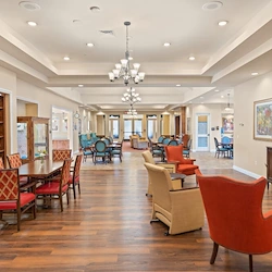 The Monarch at Round Rock Assisted Senior Living in TX gathering room