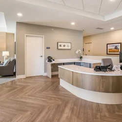 Cascade Creek Memory Care entrance and front desk