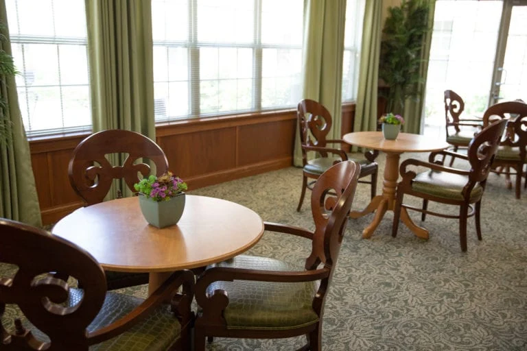 Allisonville Meadows Assisted Living offering assisted living, memory care, and respite care in Fishers, IN, dining room