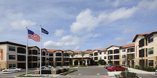 Allegro Winter Park senior living offering independent living, assisted living, memory care, and respite care in Winter Park, FL, front exterior and entrance