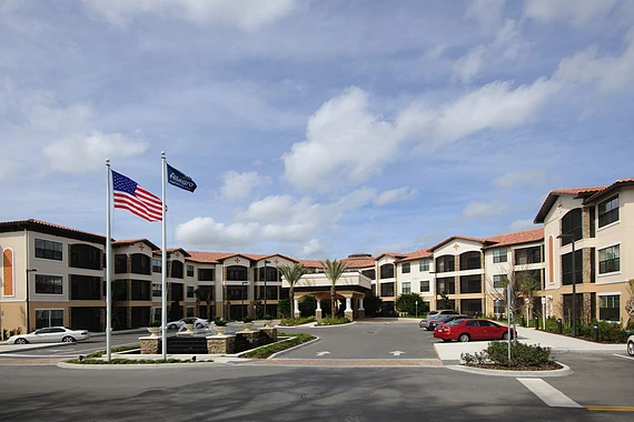 Allegro Winter Park senior living offering independent living, assisted living, memory care, and respite care in Winter Park, FL, front exterior and entrance