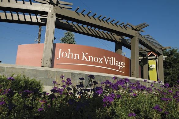 John Knox Village Assisted Living near Kansas City, MO sign