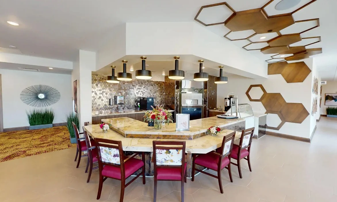 CopperWood at Prairie Trail senior living community offering assisted living and memory care in Ankeny, IA, coffee shop