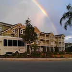 Orchard Heights Gracious Retirement Living Hawthorn Senior Independent Living in Clermont, Florida front exterior transportation bus