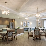 Dublin Glenn Memory Care in Ohio sitting area with tables