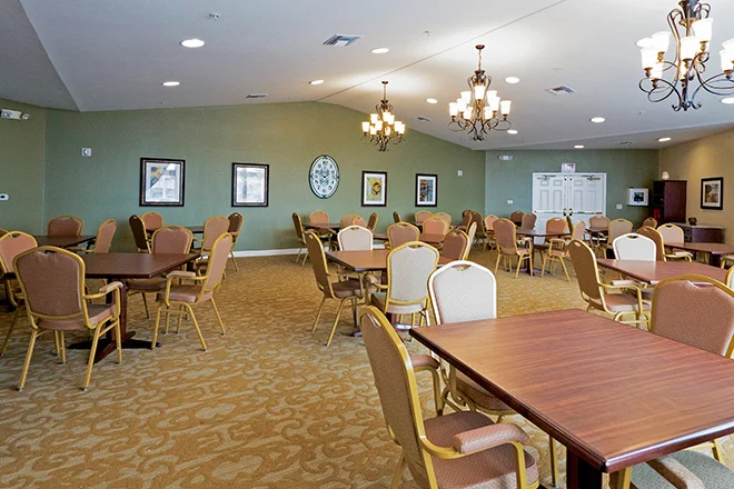 Brookdale Franklin Independent Living in Franklin, TN, dining room perfect for eating or activities
