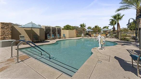 The Palms At La Quinta Gracious Retirement Living Hawthorn Senior Independent Living in La Quinta, California outdoor pool