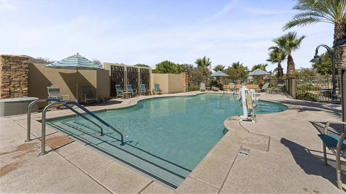 The Palms At La Quinta Gracious Retirement Living Hawthorn Senior Independent Living in La Quinta, California outdoor pool