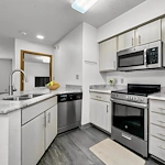 Sage Independence, Independent Living in Des Moines, IA newly renovated apartment kitchen