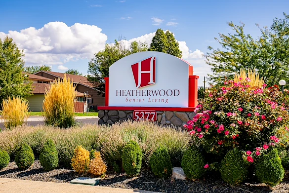 Heatherwood Senior Living community sign
