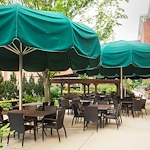 Enjoy dining inside or out!