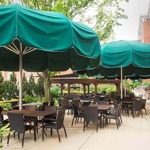 Enjoy dining inside or out!
