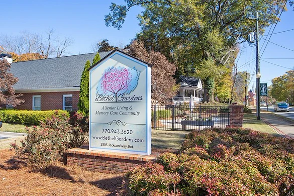 Assisted living, memory care, and respite care at Bethel Gardens in Powder Springs, GA, community sign 