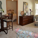 Brownsburg Meadows Assisted Senior Living in IN apartment living room