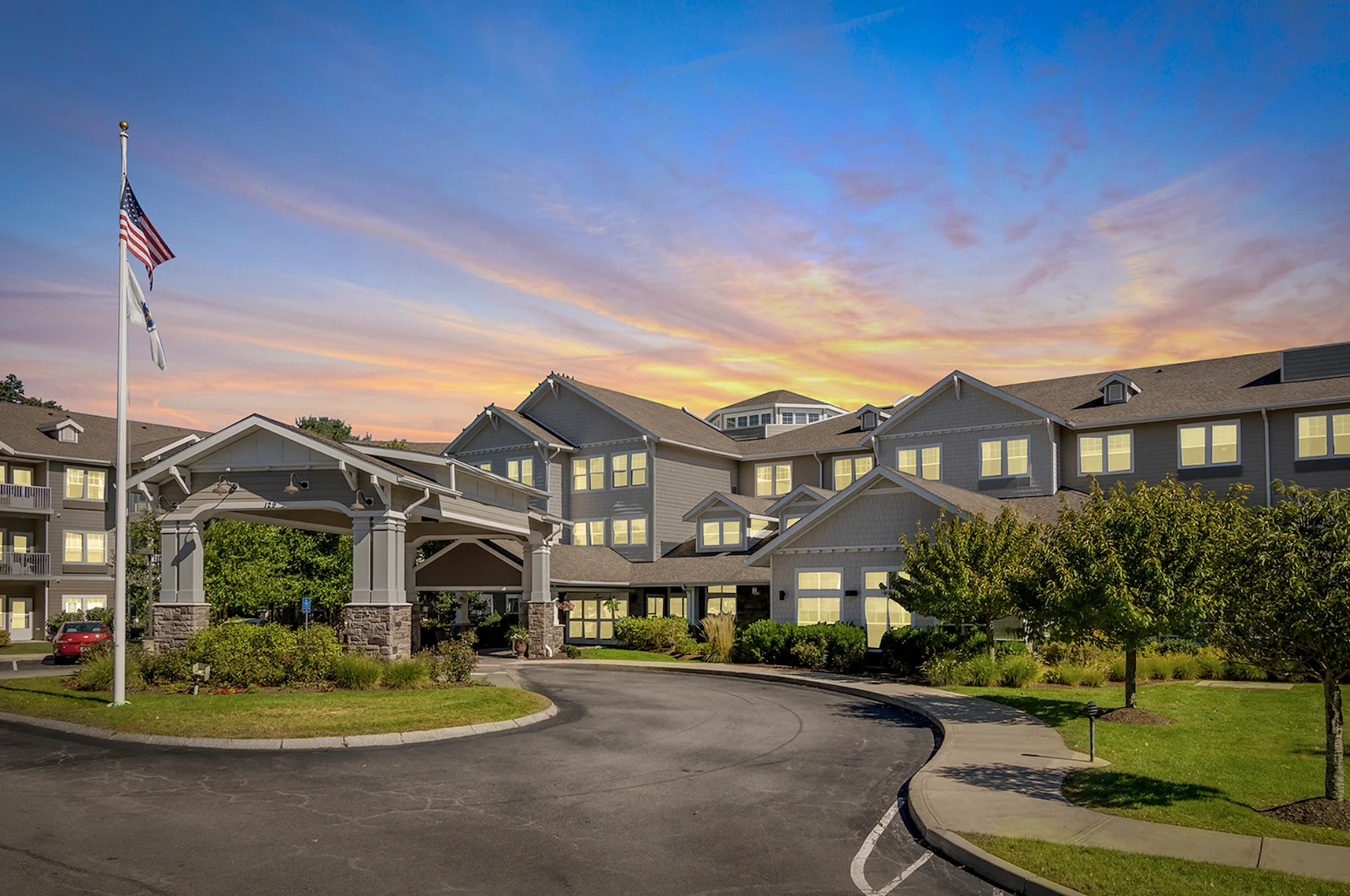 The Highlands Gracious Retirement Living Hawthorn Senior Independent Living in Westborough, Massachusetts front exterior