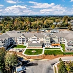 Capitol Ridge Gracious Retirement Living Hawthorn Senior Independent Living in Bristow, Virginia exterior drone view
