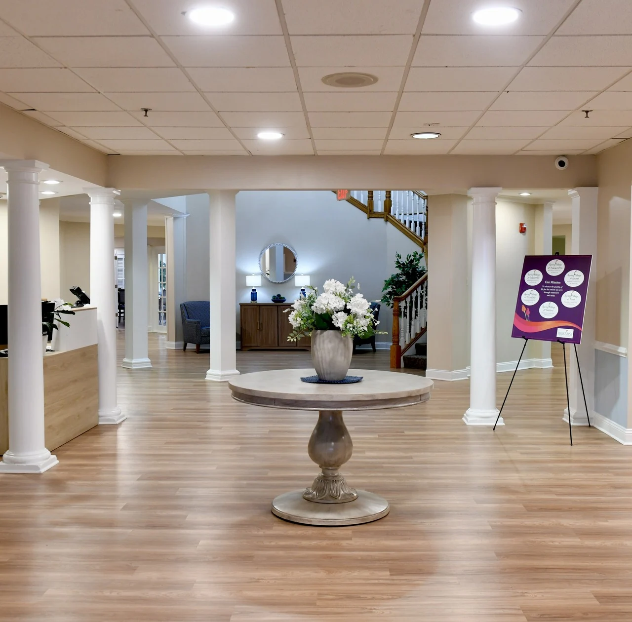 Spring Village at Hammonton entrance and front desk