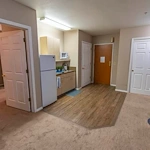 Avamere at Newberg senior living community offering assisted living, memory care, and respite care in Newberg, OR, apartment with a kitchenette
