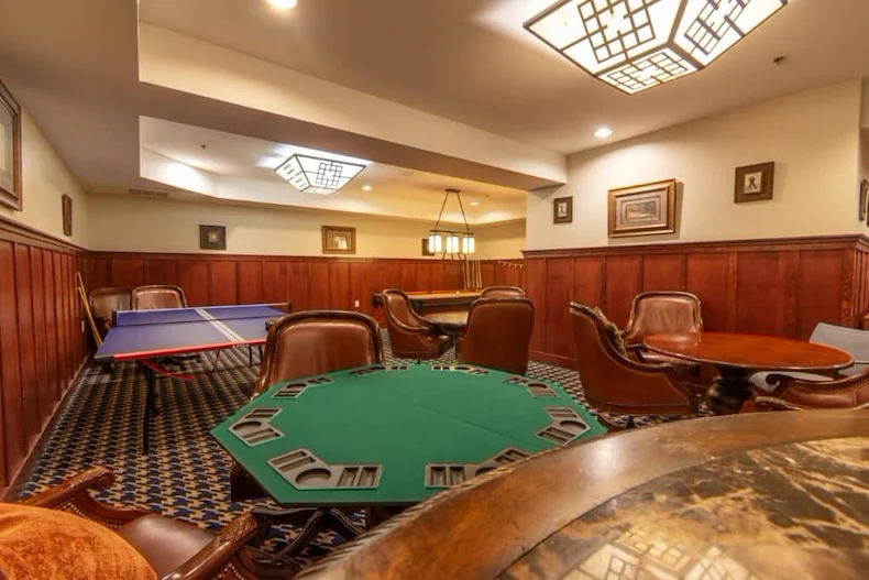 The Stafford Senior Living in Lake Oswego, Oregon game room