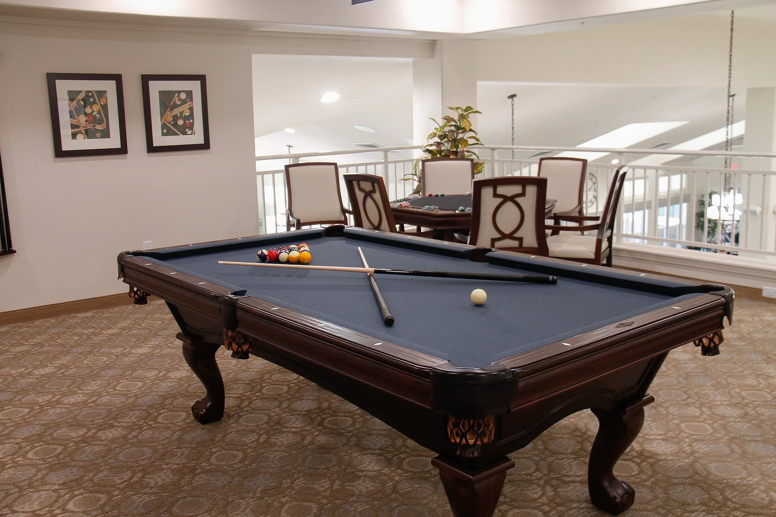 The Savoy Gracious Retirement Living Hawthorn Senior Independent Living in Winter Springs, Florida billiards table