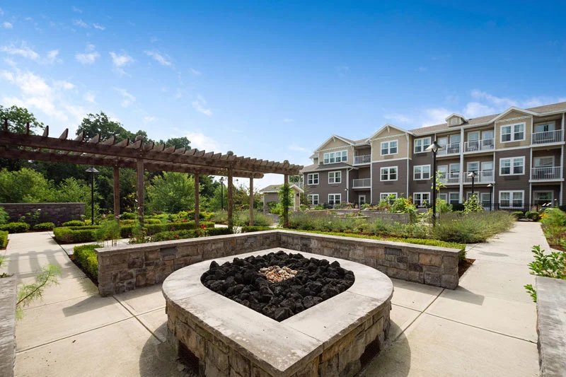 Fairview Estates Gracious Retirement Living Hawthorn Senior Independent Living in Hopkinton, Massachusetts rear exterior gazebo