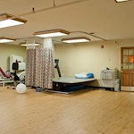 Independent living and assisted living at Beech Grove Meadows Assisted Living in Beech Grove, IN, wellness center with fitness equipment