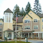 Avamere at Sandy senior living community offering assisted living, memory care, and respite care in Sandy, OR, front exterior